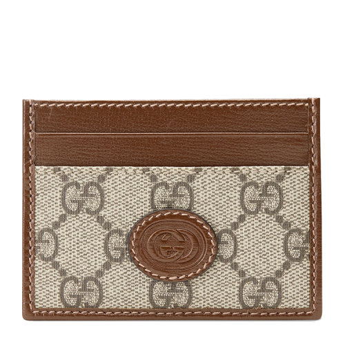 GUCCI/古馳 互扣式雙G卡片夾 帆布/配皮 67300292TCG