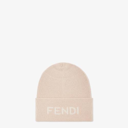  FENDI芬迪 22年秋冬 女士 帽子 粉紅色羊絨帽子 FXQ924AM4AF0QD1