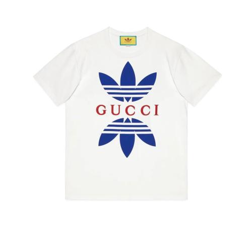  GUCCI古馳 22年秋冬 男士 adidas x Gucci聯(lián)名系列針織棉T恤 548334 XJEMJ 9280