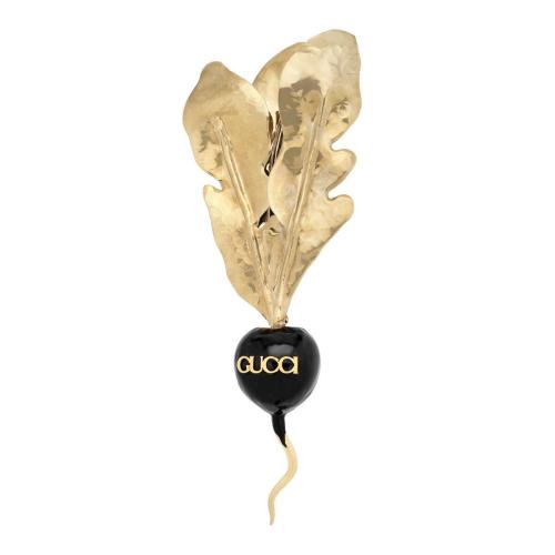  GUCCI古馳 22年秋冬 女士 琺瑯Gucci蘿卜胸針 716308 J1631 8029