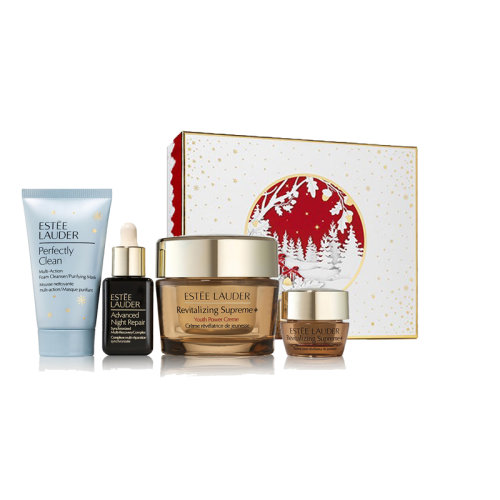 Estee lauder雅詩蘭黛2022小棕瓶限量護膚4件套 膠原霜50ml+精華15ml+眼霜5ml+潔面乳30ml