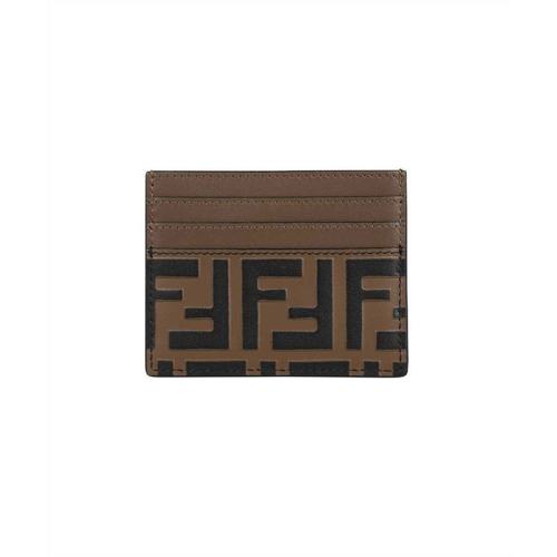  FENDI/芬迪 女士棕色牛皮FF老花圖案卡包 8M0445-AAFM-F13VK PLSX