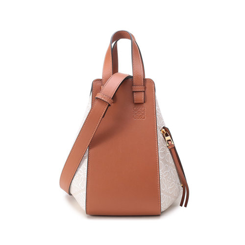 LOEWE/羅意威【22春夏新款】女士Hammock系列牛皮革/織物手提單肩包吊床包 A538S35X29