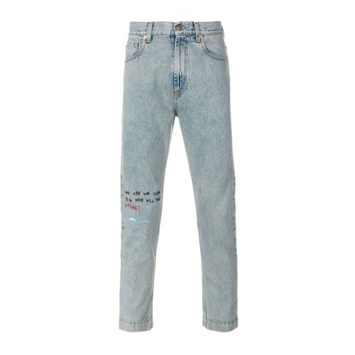  GUCCI/古馳 男士淺藍色棉質(zhì)牛仔褲 497358 XR872 4119 PLFSX