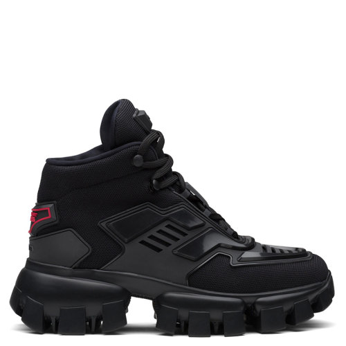 PRADA/普拉達(dá) 秋冬 Cloudbust Thunder系列 女士黑色針織織物運(yùn)動(dòng)鞋1T648M_3KR2_F0002_F_050