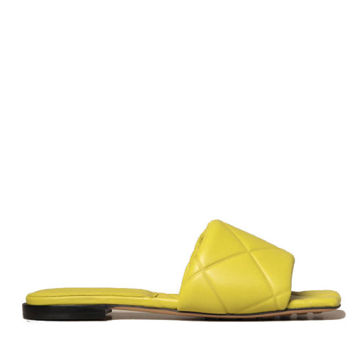 Bottega Veneta/葆蝶家   百搭 女士黑色皮革拼接涼拖拖鞋 639940VBP301000