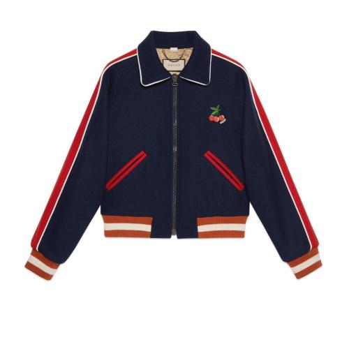  GUCCI古馳 22年秋冬 男士 Gucci HA HA HA特別系列飛行員夾克 713555 ZAK5G 4560