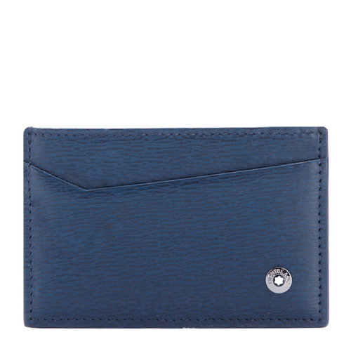 MontBlanc/萬寶龍 4810 Westside系列男士藍(lán)色牛皮敞口錢夾錢包卡夾卡包男包 118660