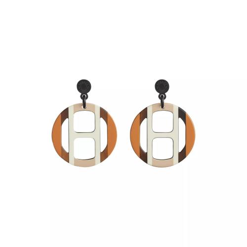  HERMES愛馬仕 22年秋冬 女士 耳環(huán) Boucles doreilles H Equipe H057086FL01