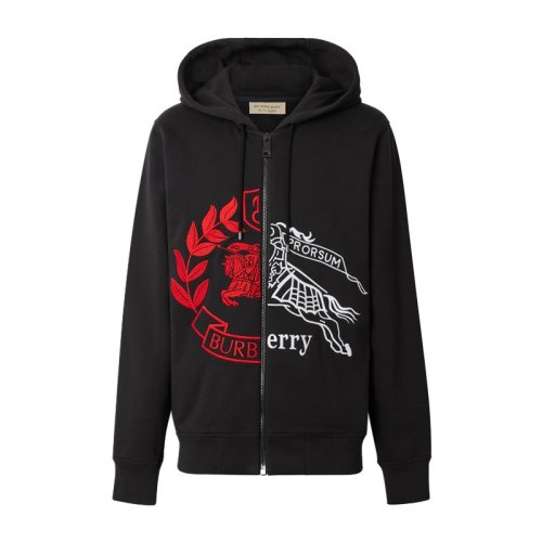  BURBERRY/博柏利 男士黑色棉質(zhì)夾克外套 8004969 PLFSX