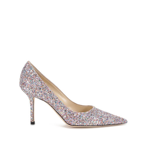Jimmy Choo/周仰杰 女士閃光面料尖頭高跟鞋 LOVE 85 LND