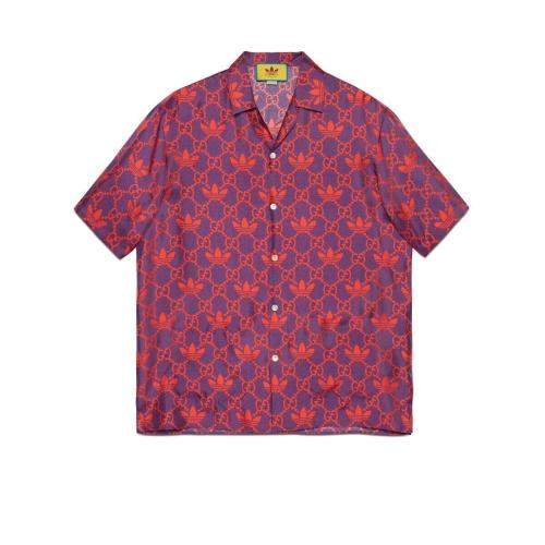  GUCCI古馳 22年秋冬 男士 adidas x Gucci聯(lián)名系列GG保齡球衫 691522 ZAIXY 6220