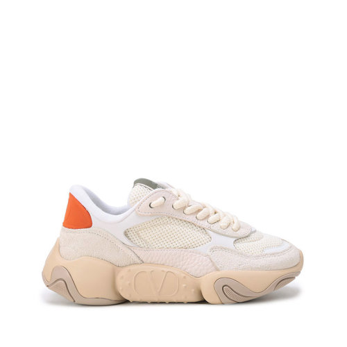 Valentino/華倫天奴 【22春夏新款】 女士織物等多種材質(zhì)拼接網(wǎng)眼系帶休閑運(yùn)動(dòng)鞋 XW2S0DY8 KNZ