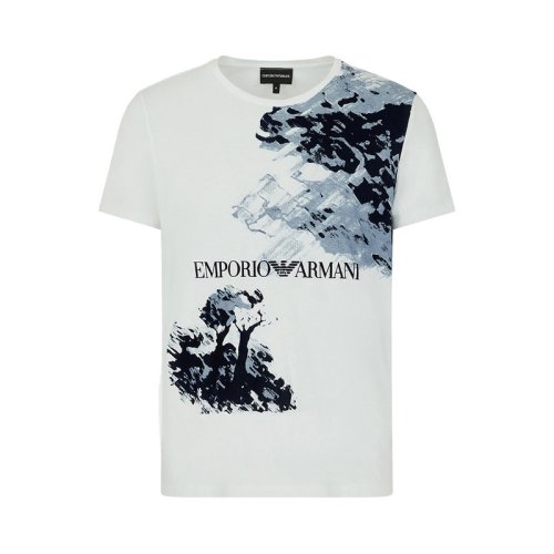  Emporio Armani/安普里奧阿瑪尼 男士白色棉質(zhì)短袖T恤 6K1T6P 1JQ4Z 0100 PLFSX