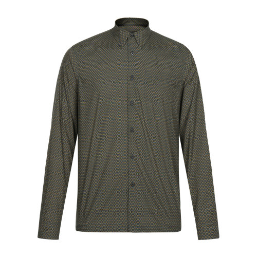 PRADA/普拉達 男士長袖襯衫 純棉翻領印花男士長袖襯衫