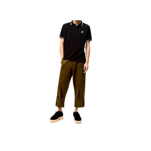  LOEWE羅意威 22年秋冬 男士 短袖T恤 Anagram polo in cotton H526Y26J04-1100 預(yù)定商品1-3周發(fā)貨