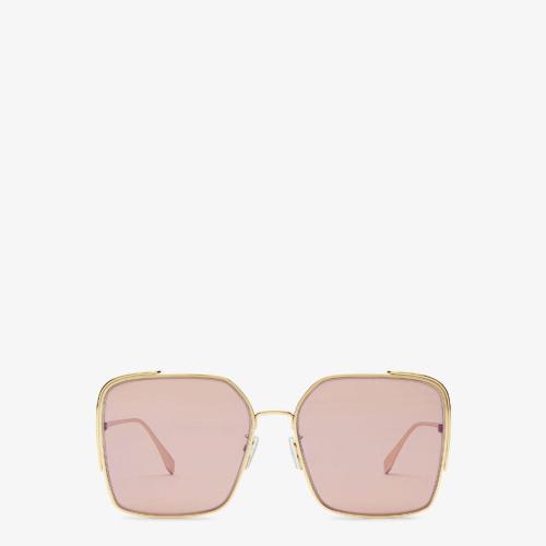  FENDI芬迪 22年秋冬 女士 太陽眼鏡 粉紅色鏡片太陽鏡 FOL023V1TF1EKP