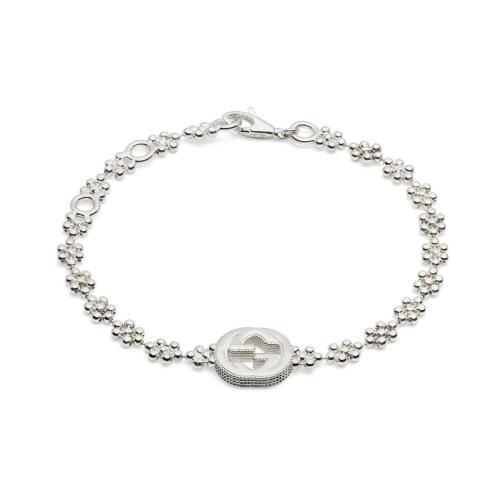  GUCCI古馳 22年秋冬 女士 Interlocking G_銀手鏈 481687 J8400 8106