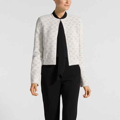 St.John/盛薔女士羊毛羊絨雙排扣大衣女士夾克K61X011