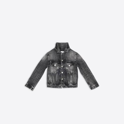  BALENCIAGA巴黎世家 22年秋冬 女士 夾克 Womens Shrunk Crinkled Jacket in Black 697870TBP4