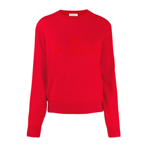 Balenciaga/巴黎世家  女裝 服飾 時尚LOGO印花標識圓領女士長袖體恤女士衛(wèi)衣