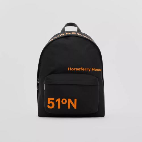  BURBERRY 22年秋冬 男士 坐標(biāo)印花尼龍雙肩包 80648571