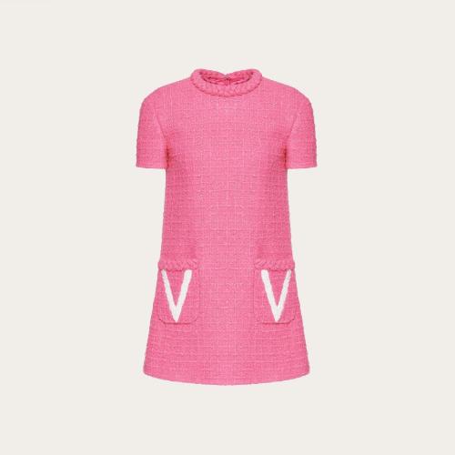  VALENTINO華倫天奴 22年秋冬 女士 連衣裙 ROBE EN TWEED INTEMPOREL XB3VAY966U3Y84