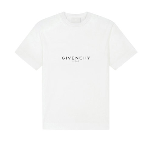 Givenchy/紀梵希男士白色棉質(zhì)短袖T恤 BM71533Y6B-100