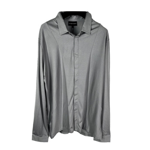 Emporio Armani/安普里奧阿瑪尼深灰色條紋男士長袖襯衫  R1C01J R1L9J