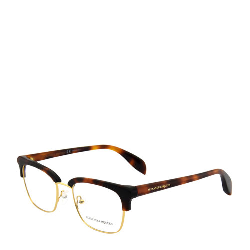 Alexander McQueen/亞歷山大麥昆 男女同款板材鏡框平光鏡近視眼鏡 AM0044O多色可選
