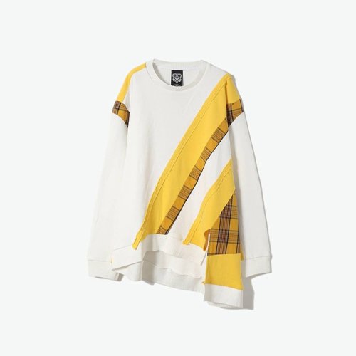 CHIZHANG/馳張 撞色不規(guī)則拼接女衛(wèi)衣