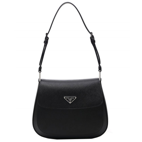 PRADA/普拉達(dá) 女士 女包 黑色皮革時尚手提包單肩包 $1BD303-NZV-F0002 HJH613FG