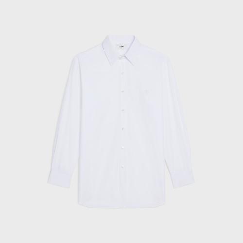  CELINE賽琳思琳 22年秋冬 女士 長袖襯衫 棉府綢男友風襯衫 2C670091F.01BC