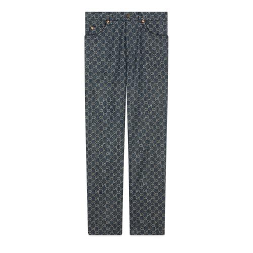  GUCCI古馳 22年秋冬 男士 GG Denim系列GG標識牛仔褲 649092 XDBK1 4266