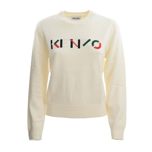 Kenzo 高田賢三 女裝 服裝 羊毛logo彩色徽標(biāo)短款套頭衫 女士毛衣