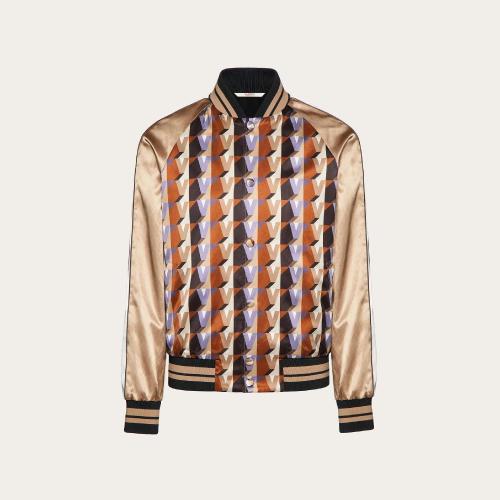  VALENTINO華倫天奴 22年秋冬 男士 夾克 BOMBER EN VISCOSE ET COTON A_VEC IMPRIMé 3DREAM V