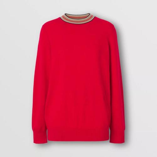  BURBERRY 22年秋冬 女士 條紋裝飾羊絨針織衫 80488321