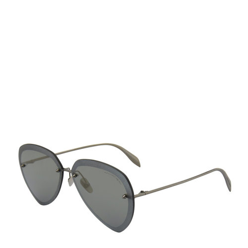 Alexander McQueen/亞歷山大麥昆 男士金屬鏡框反光鏡片太陽鏡墨鏡眼鏡AM0120SA-003