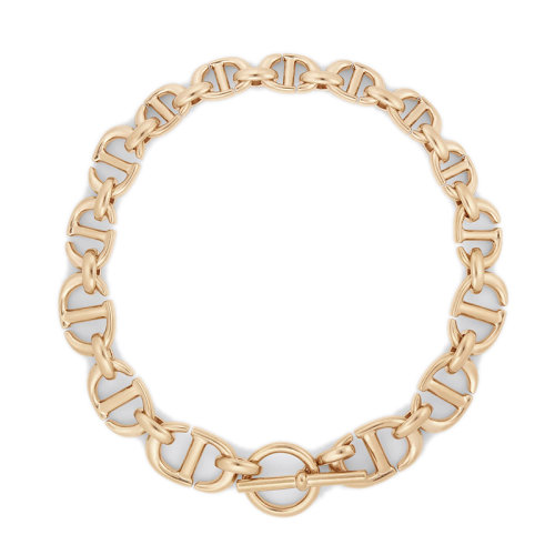 DIOR/迪奧 22新款 女士金色飾面金屬字母形狀鏈節(jié)手鏈N2013WOMMT_D300