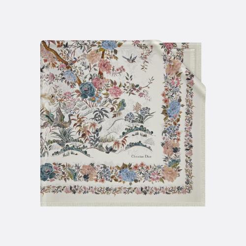  DIOR迪奧 22年秋冬 女士 圍巾 Carre Dior Jardin dHiver 25JAH140I606_C087