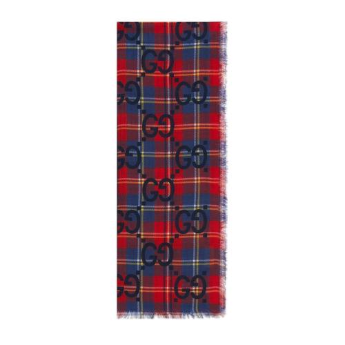  GUCCI古馳 22年秋冬 男士 GG印花羊毛圍巾 715665 4G188 6468