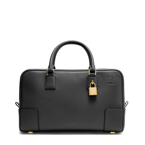 LOEWE/羅意威 21新款A(yù)mazona 28系列 女士黑色納帕小牛皮掛鎖裝飾手提斜挎單肩包0010623791