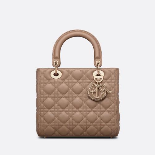  DIOR迪奧    女士 單肩包 中號 Lady Dior 手袋 M0565OCEA_M45M 預定商品1-3周發(fā)貨