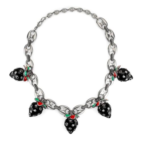  GUCCI古馳 22年秋冬 女士 飾草莓吊墜項鏈 700891 I1458 8520