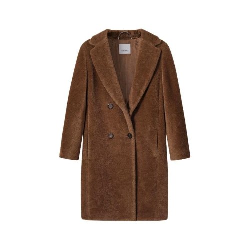  MaxMara/麥絲瑪拉 女士深棕色羊毛大衣 ROSATO-026 PLFSX