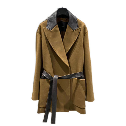 MaxMara/麥絲瑪拉 女士焦糖色羊毛大衣 Mina 014