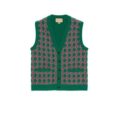  GUCCI古馳 22年秋冬 男士 Gucci HA HA HA特別系列方形G馬甲 711573 XKCL0 3646