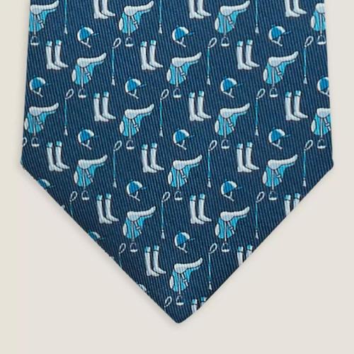  HERMES愛馬仕 22年秋冬 男士 領帶 Cravate Tenue de Jockey H606283T 19