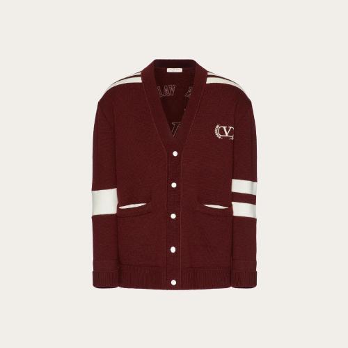  VALENTINO華倫天奴 22年秋冬 男士 長袖襯衫 CARDIGAN BRODé MAISON VALENTINO EN LAINE 1V3K