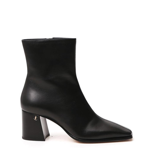 Jimmy Choo/周仰杰  女士黑色皮質(zhì)經(jīng)典時(shí)尚百搭秋冬及踝靴 BRYELLE 65SLQBLACK